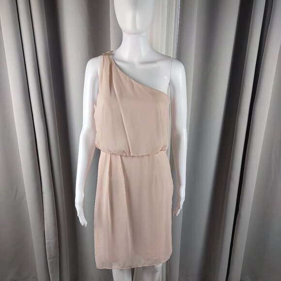 Adrianna Papell Pink Chiffon Embellished Cocktail Dress. Size 8 (NWT) - Picture 2 of 14